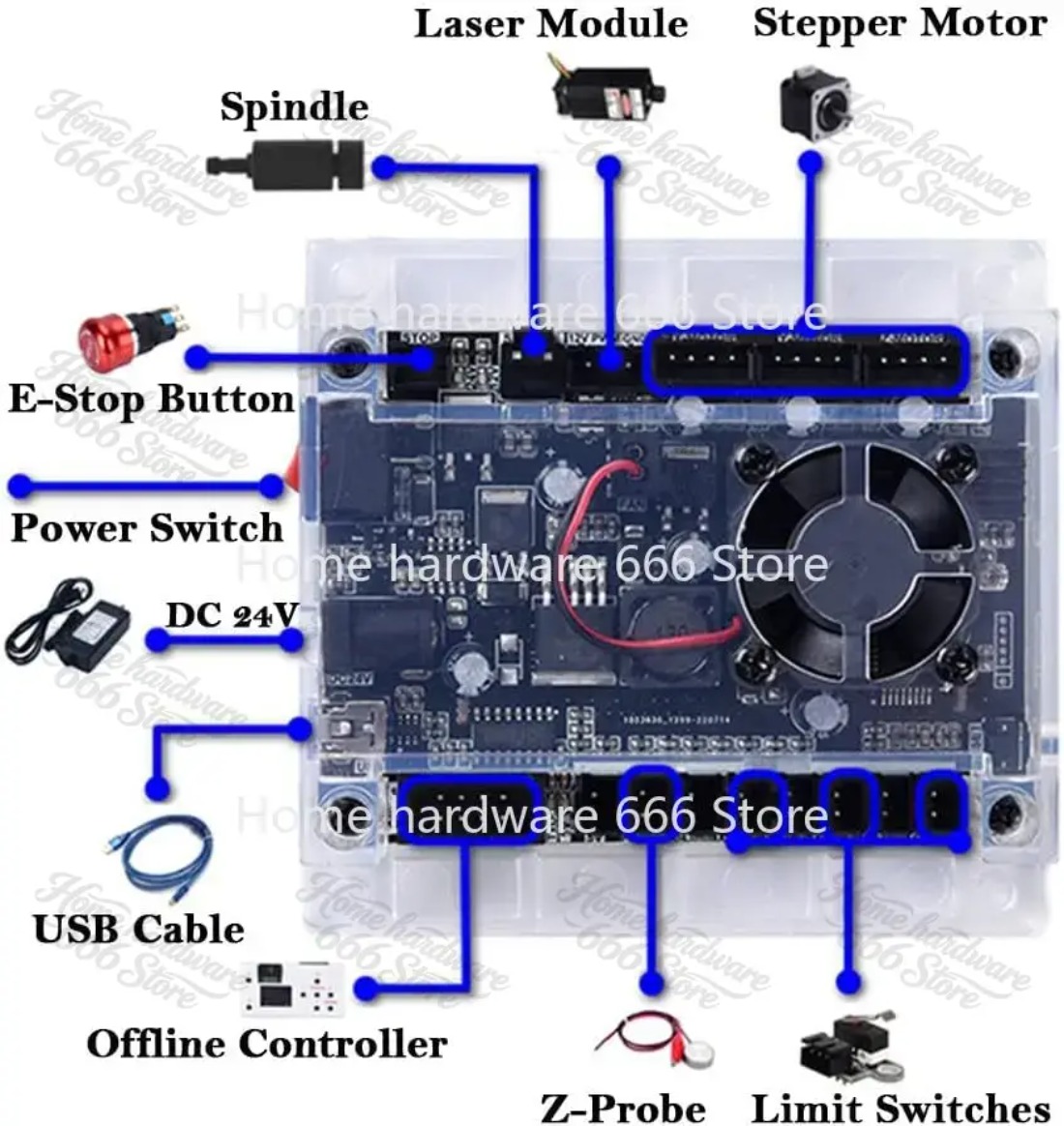 Controller Grbl Board - CNC 레이저 조각기 목공 3축 CNC