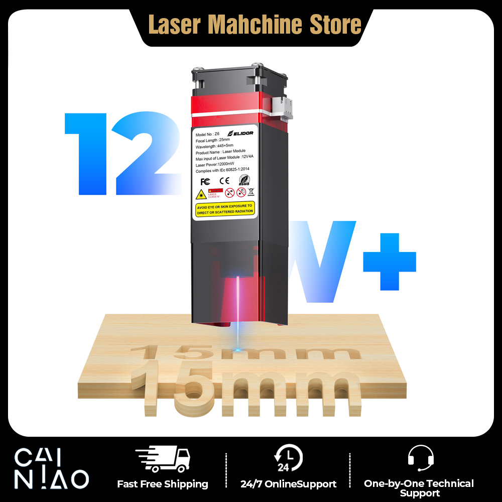 Industrial Laser Cutter - ELIDOR Z6 6W/12W 레이저 모듈 업그레이드
