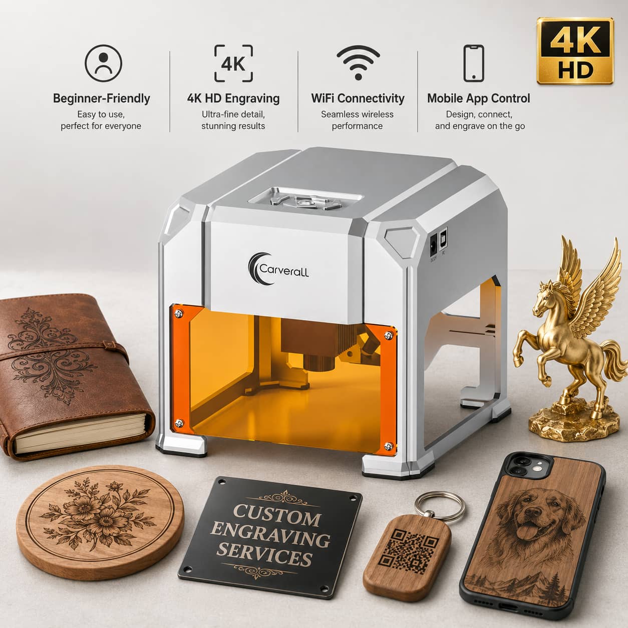 Industrial Laser Cutting Machine - 카버럴 레이저 조각기, K4 3W, A1
