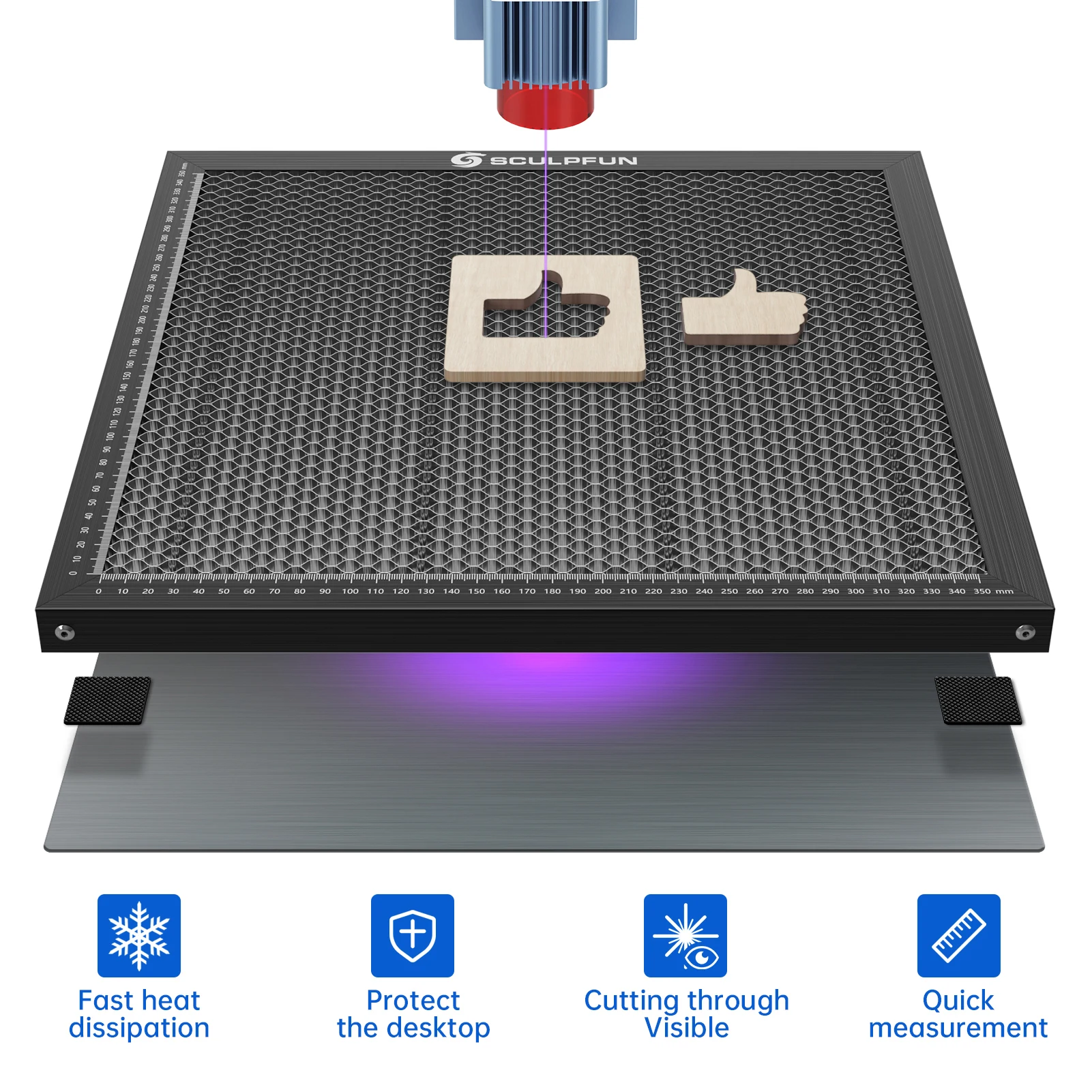 Co2 Laser Engraving Machine - 레이저 조각기 작업 침대 CO2 레이저