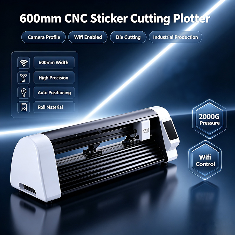 Industrial Laser Cutter - 600mm CNC 레이저 스티커 커팅 플로터