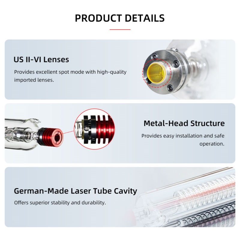 블루타임즈 90-100W Co2 레이저 튜브 메탈 헤드 - Industrial Laser Etching Machine 리뷰 및 가격