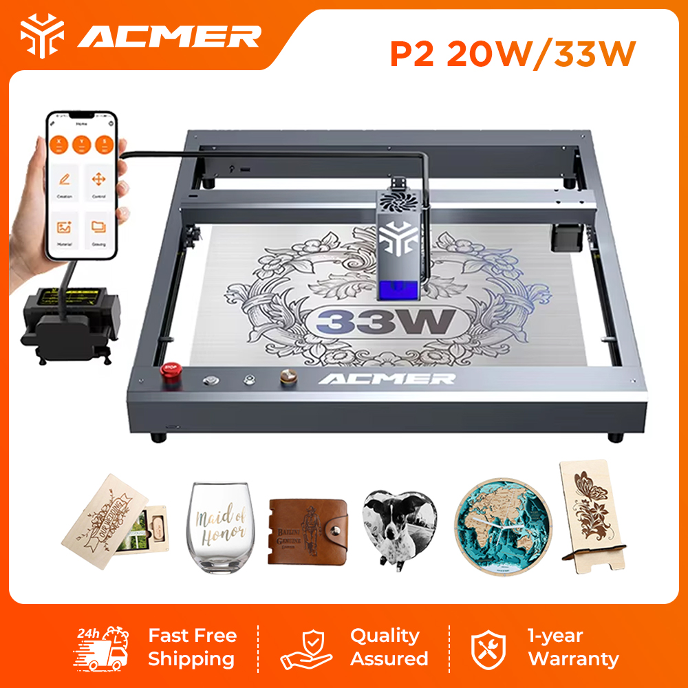 ACMER P2 33W 레이저 조각 및 절단기 고출력  - Industrial Laser Cutting Machine 리뷰 및 가격