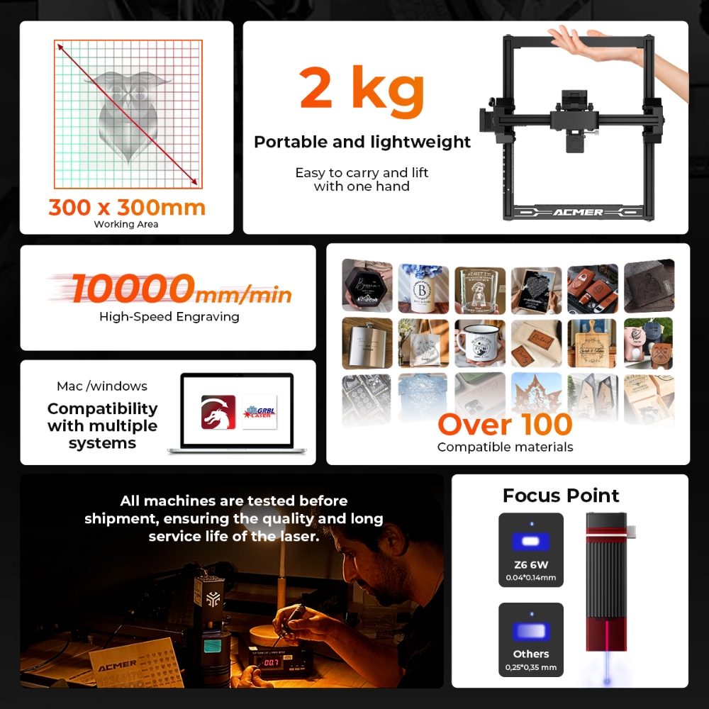 ELIDOR Z6 6W 레이저 조각 및 절단기 CNC  - Industrial Laser Cutter 리뷰 및 가격