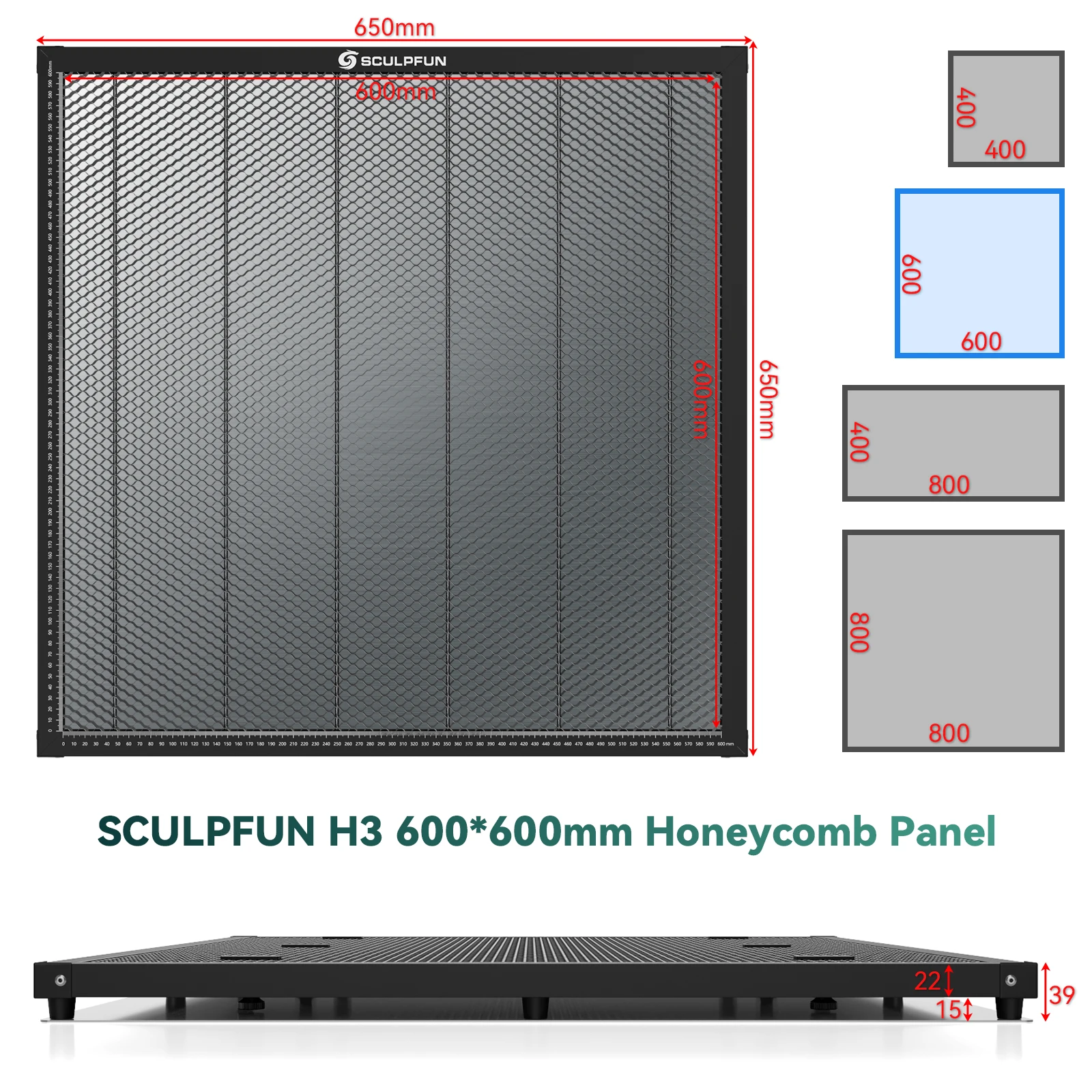 SCULPFUN 600x600mm 벌집 패널 작업대 다 - Co2 Laser Engraving Machine 리뷰 및 가격